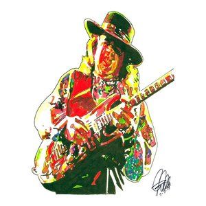 Stevie Ray Vaughan SRV Electric Guitar Music Poster Print Wall Art 18x24
